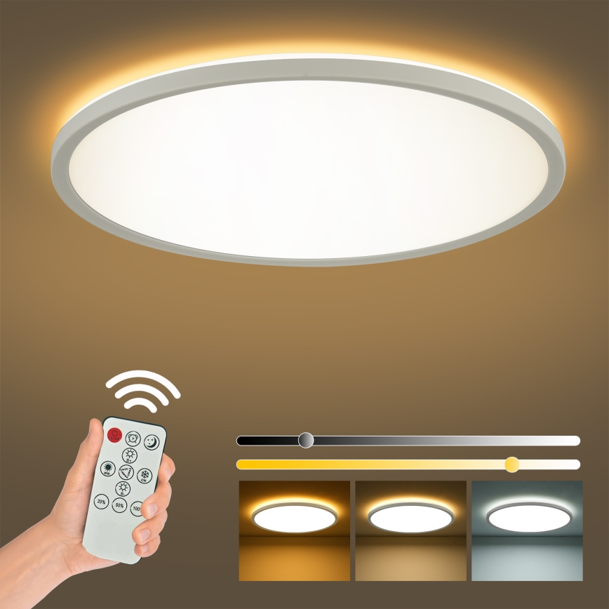 Brilagi - Plafoniera LED dimmerabile ULTRA SLIM LED/24W/230V 2700-6500K diametro 42 cm bianco + telecomando