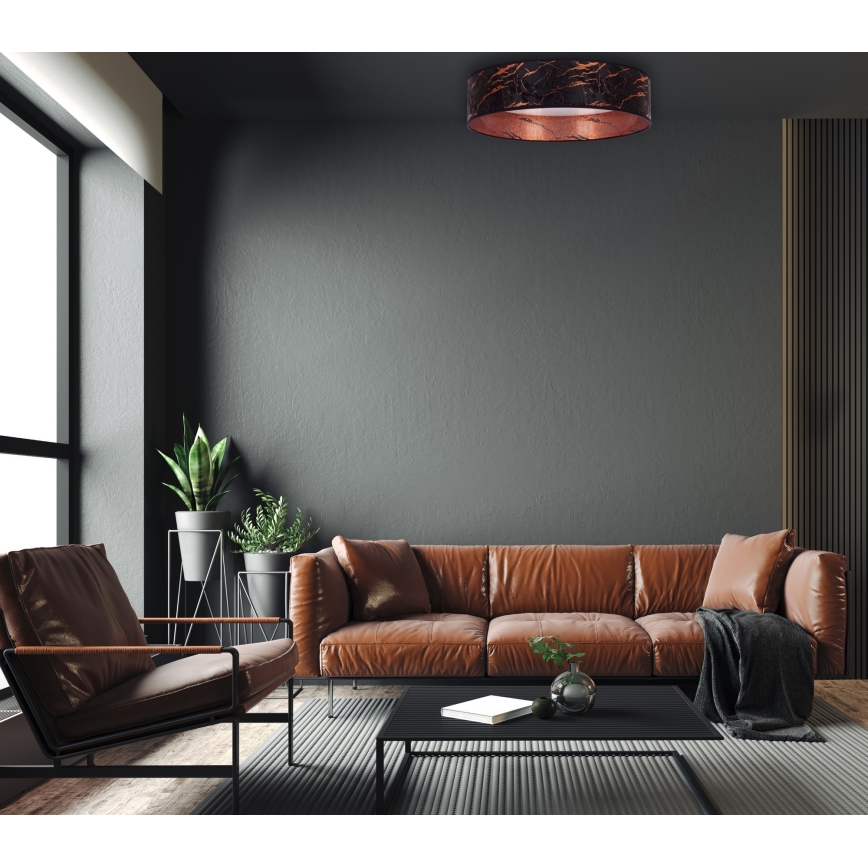 Brilagi - Plafoniera LED dimmerabile VELVET SMART LED/24W/230V d. 45 cm 2700-6500K Wi-Fi Tuya nero/rame+ telecomando