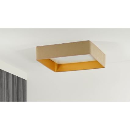 Brilagi - Plafoniera LED dimmerabile VELVET SQUARE LED/24W/230V 3000/4000/6500K + telecomando beige