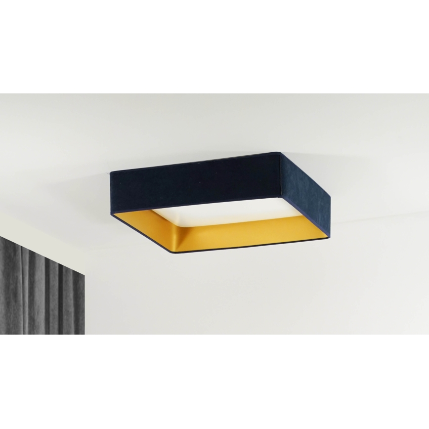 Brilagi - Plafoniera LED dimmerabile VELVET SQUARE LED/24W/230V 3000/4000/6500K + telecomando blu scuro