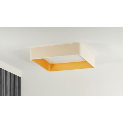 Brilagi - Plafoniera LED dimmerabile VELVET SQUARE LED/24W/230V 3000/4000/6500K + telecomando color crema