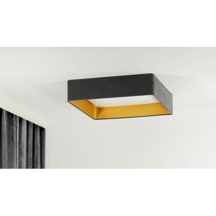 Brilagi - Plafoniera LED dimmerabile VELVET SQUARE LED/24W/230V 3000/4000/6500K + telecomando grigio