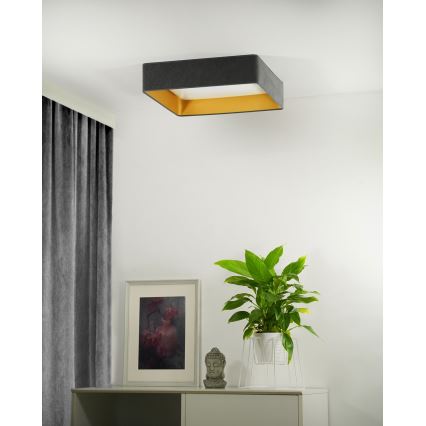 Brilagi - Plafoniera LED dimmerabile VELVET SQUARE LED/24W/230V 3000/4000/6500K + telecomando grigio