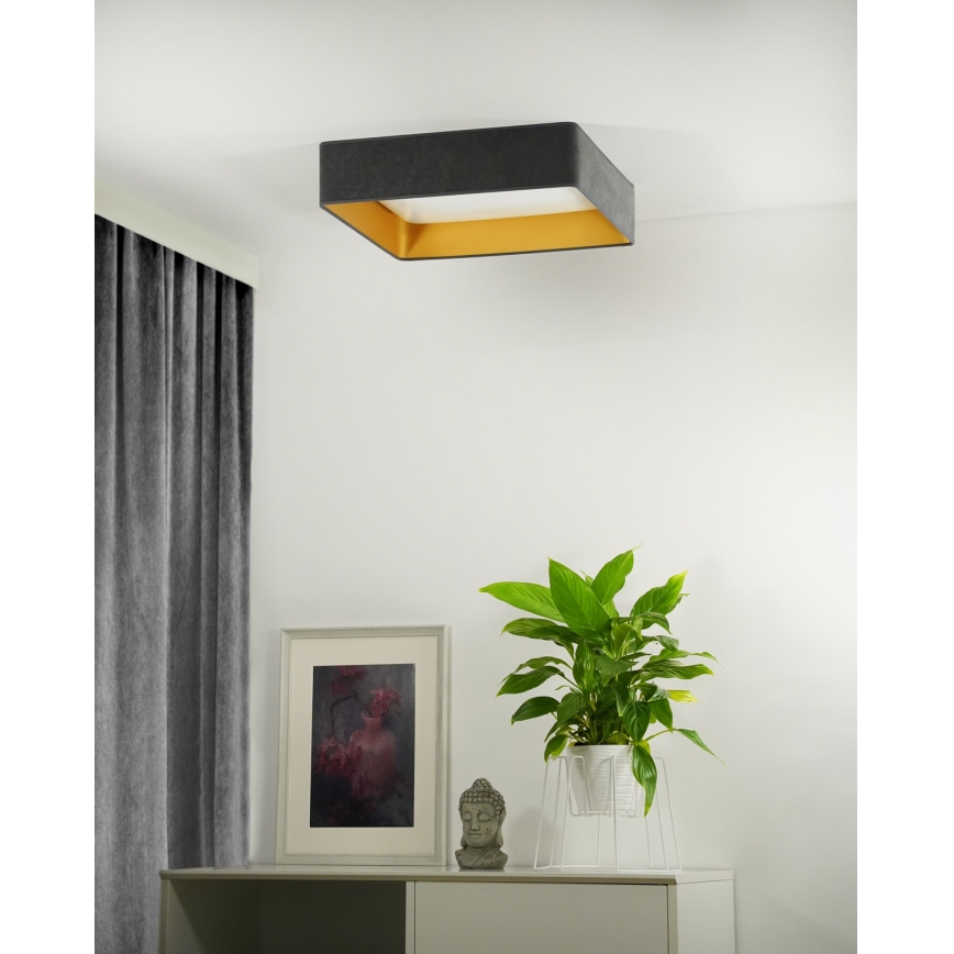 Brilagi - Plafoniera LED dimmerabile VELVET SQUARE LED/24W/230V 3000/4000/6500K + telecomando grigio