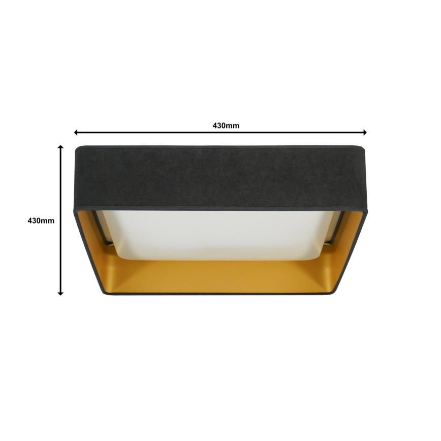 Brilagi - Plafoniera LED dimmerabile VELVET SQUARE LED/24W/230V 3000/4000/6500K + telecomando grigio