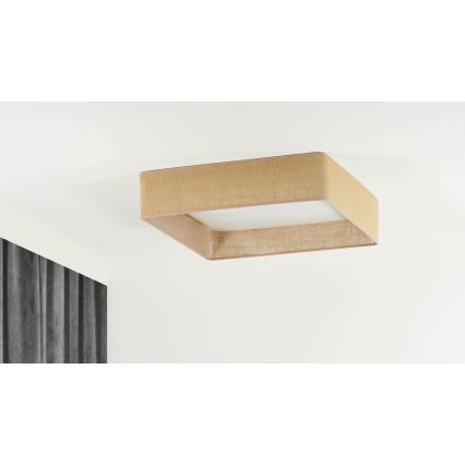 Brilagi - Plafoniera LED dimmerabile VELVET SQUARE LED/24W/230V 3000/4000/6500K + telecomando marrone