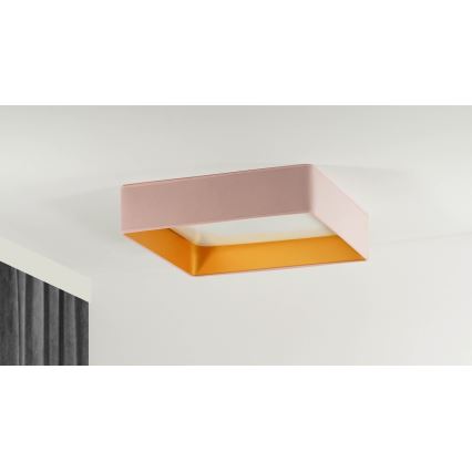 Brilagi - Plafoniera LED dimmerabile VELVET SQUARE LED/24W/230V 3000/4000/6500K + telecomando rosa