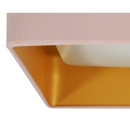 Brilagi - Plafoniera LED dimmerabile VELVET SQUARE LED/24W/230V 3000/4000/6500K + telecomando rosa