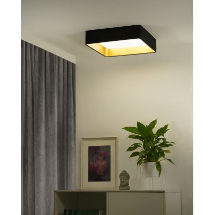 Brilagi - Plafoniera LED dimmerabile VELVET SQUARE SMART LED/36W/230V 2700-6500K Wi-Fi Tuya + telecomando nero