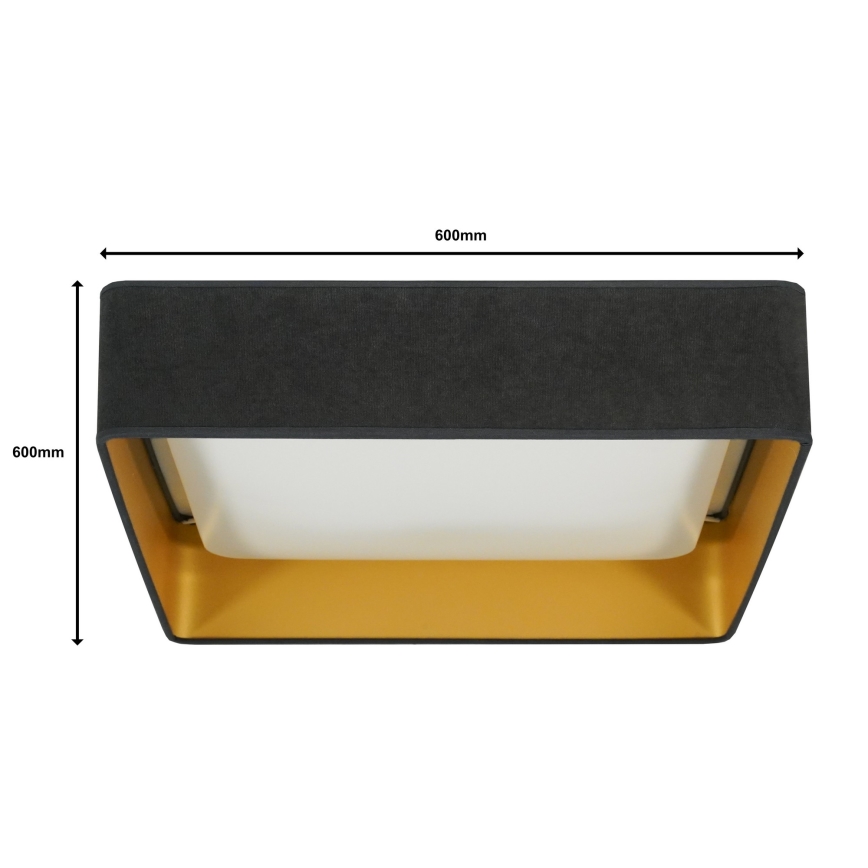 Brilagi - Plafoniera LED dimmerabile VELVET SQUARE SMART LED/36W/230V 2700-6500K Wi-Fi Tuya + telecomando grigio