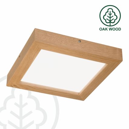 Brilagi - Plafoniera LED dimmerabile da bagno WOODY FRAME LED/24W/230V quercia 30x30 cm 3000-6000K IP44 + telecomando