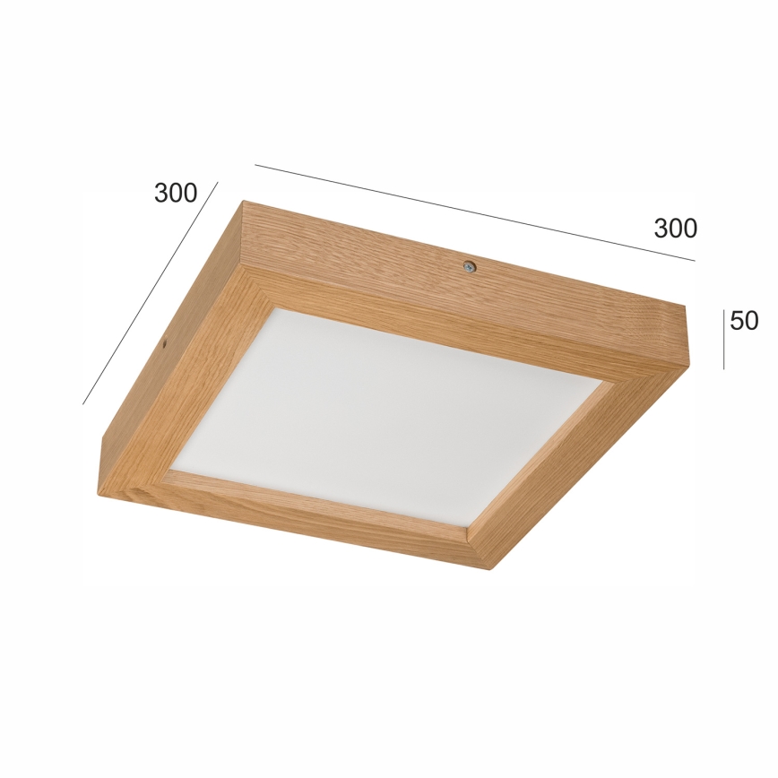 Brilagi - Plafoniera LED dimmerabile da bagno WOODY FRAME LED/24W/230V quercia 30x30 cm 3000-6000K IP44 + telecomando