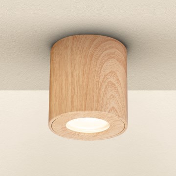 Brilagi - Luce Spot da bagno MIA 1xGU10/30W/230V 84x80 mm decorazioni in rovere IP44