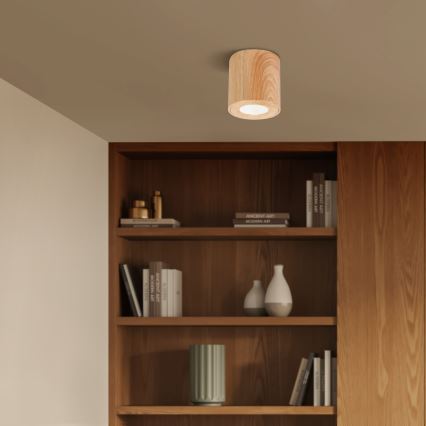 Brilagi - Luce Spot da bagno MIA 1xGU10/30W/230V 84x80 mm decorazioni in rovere IP44