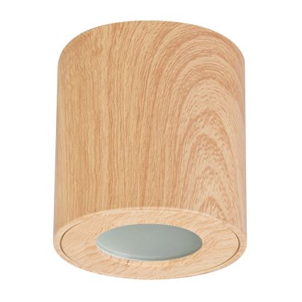 Brilagi - Luce Spot da bagno MIA 1xGU10/30W/230V 84x80 mm decorazioni in rovere IP44