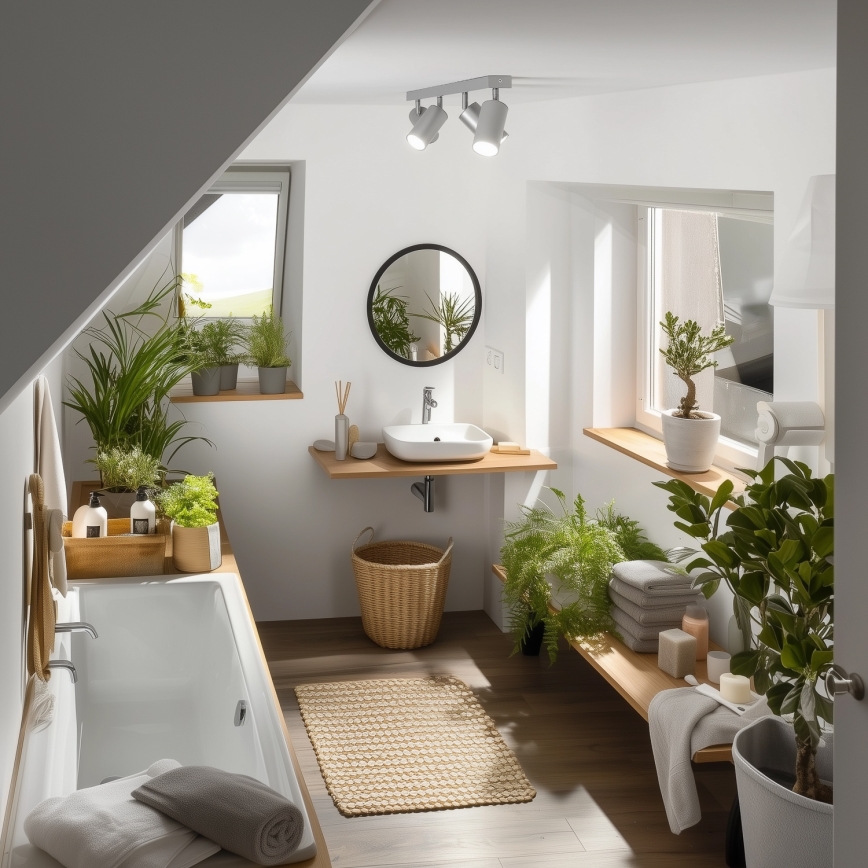 Brilagi - Luce Spot da bagno SELE 4xGU10/30W/230V IP44 argento