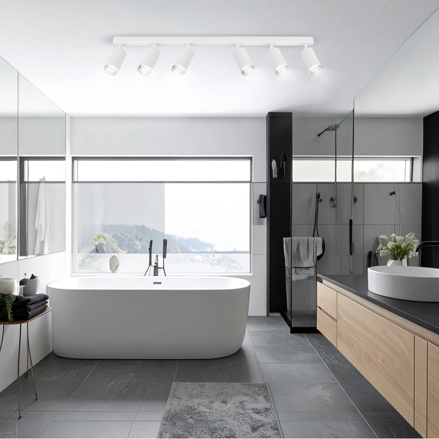 Brilagi - Luce Spot da bagno SELE 6xGU10/30W/230V IP44 bianco