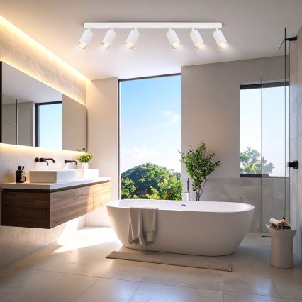 Brilagi - Luce Spot da bagno SELE 6xGU10/30W/230V IP44 bianco