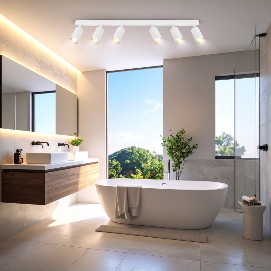 Brilagi - Luce Spot da bagno SELE 6xGU10/30W/230V IP44 bianco