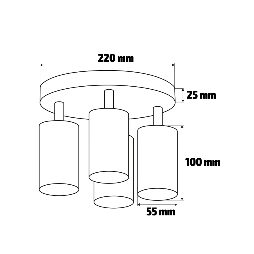Brilagi - Luce Spot da bagno SELE AQUA 4xGU10/30W/230V IP44 bianco