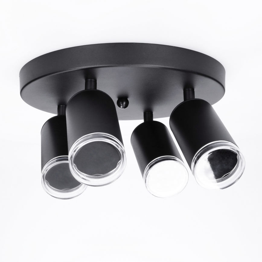 Brilagi - Luce Spot da bagno SELE AQUA 4xGU10/30W/230V IP44 nero