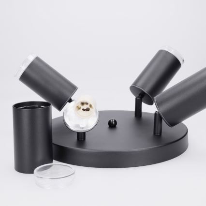 Brilagi - Luce Spot da bagno SELE AQUA 4xGU10/30W/230V IP44 nero