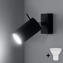 Brilagi -  Luce Spot da parete a LED ASMUS 1xGU10/7W/230V nero