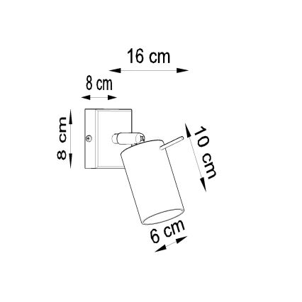 Brilagi -  Luce Spot da parete a LED ASMUS 1xGU10/7W/230V nero