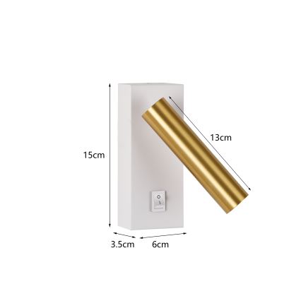 Brilagi - Luce Spot da parete a LED MAYA LED/3W/230V 4000K bianco/oro