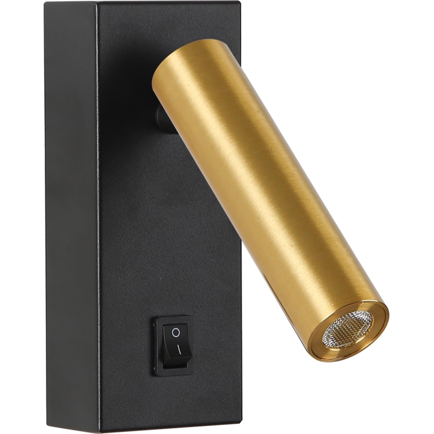 Brilagi - Luce Spot da parete a LED MAYA LED/3W/230V 4000K nero/oro