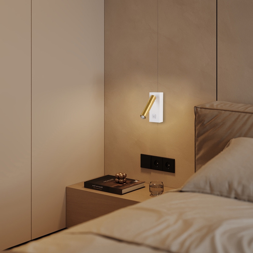 Brilagi - Luce Spot da parete LED dimmerabile MAYA 1xG9/4W/230V bianco/oro 2700-6500K Wi-Fi Tuya