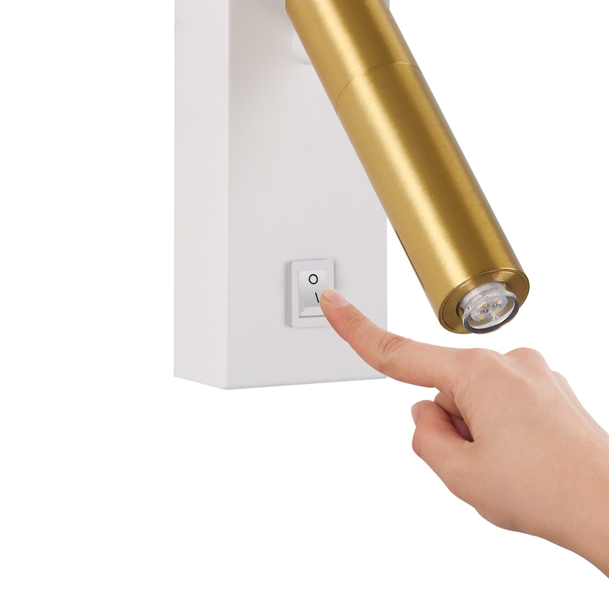 Brilagi - Luce Spot da parete LED dimmerabile MAYA 1xG9/4W/230V bianco/oro 2700-6500K Wi-Fi Tuya