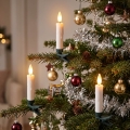BRILAGI - Luci LED per albero di Natale 10xLED/10xAAA bianche + telecomando