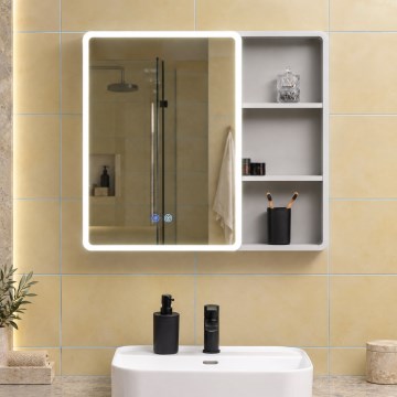 BRILAGI - Mobile da bagno a specchio con illuminazione LED NOTO SINGLE 78x65 cm