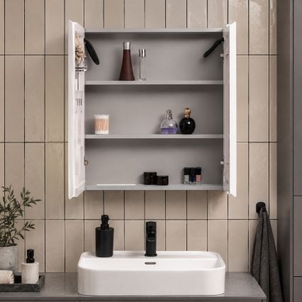 BRILAGI - Mobile da bagno a specchio con retroilluminazione LED NOTO DOUBLE 60x65 cm