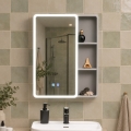 BRILAGI - Mobile da bagno specchiato con retroilluminazione a LED AVOLA SINGLE 55x70 cm