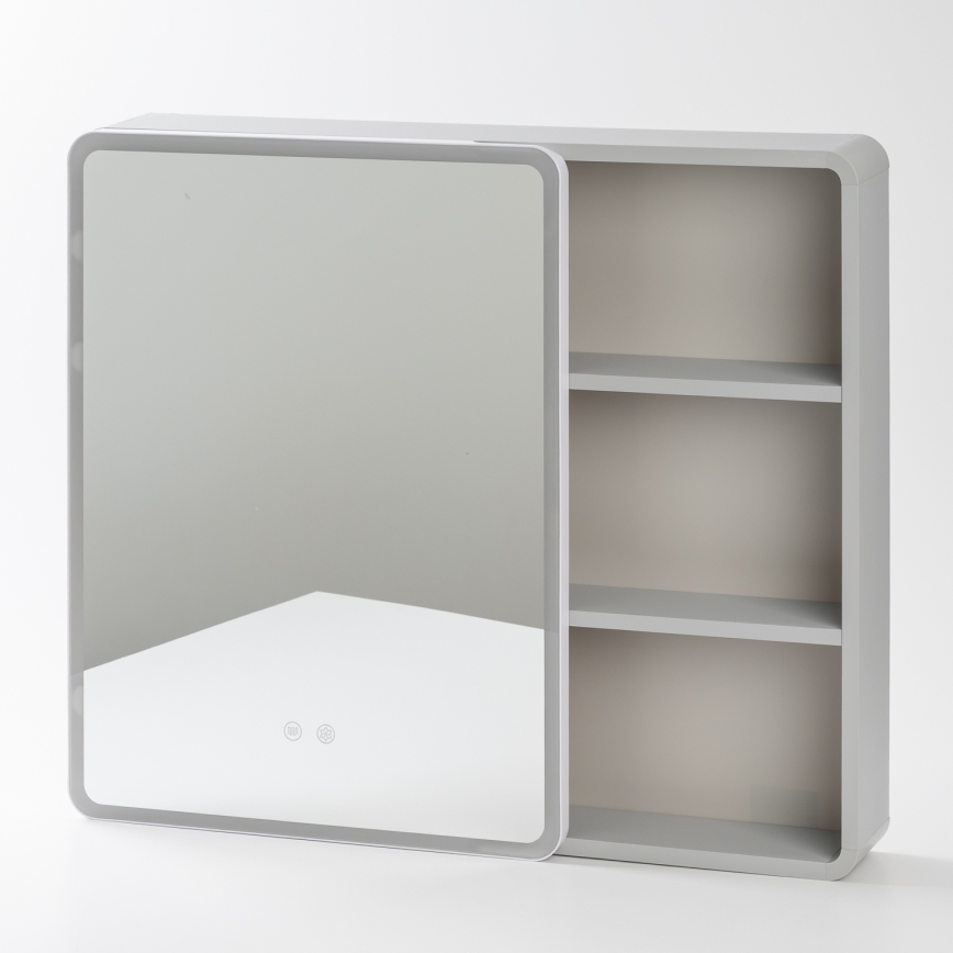 BRILAGI - Mobile da bagno specchiato LED con retroilluminazione NOTO SINGLE 77x65 cm