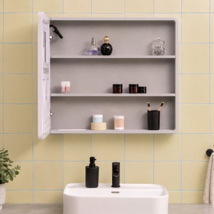 BRILAGI - Mobile da bagno specchiato LED con retroilluminazione NOTO SINGLE 77x65 cm
