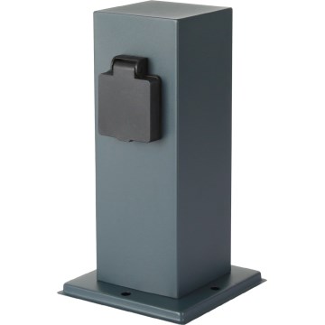 Brilagi - Multipresa verticale da esterno PILLAR 1Z SCHUKO 230V IP44 antracite