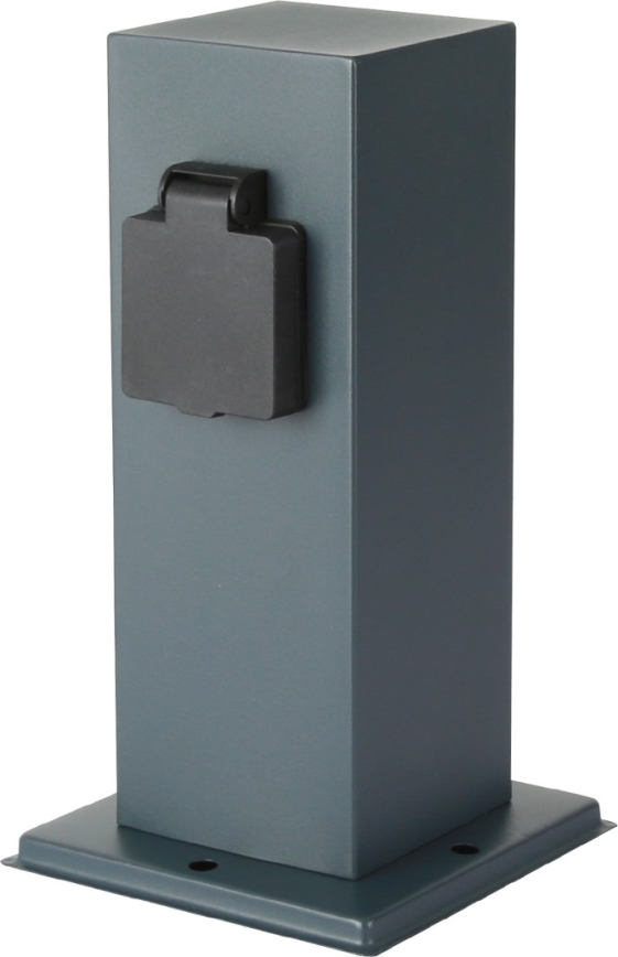 Brilagi - Multipresa verticale da esterno PILLAR 1Z SCHUKO 230V IP44 antracite