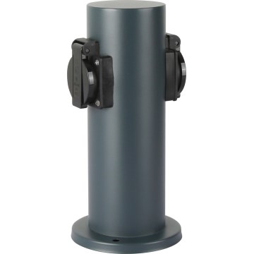 Brilagi - Multipresa verticale da esterno PILLAR SCHUKO 2Z 230V IP44 antracite