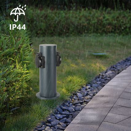Brilagi - Multipresa verticale da esterno PILLAR SCHUKO 2Z 230V IP44 antracite