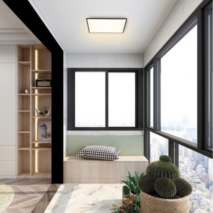 Brilagi - Plafoniera LED dimmerabile SLIMFRAME LED/36W/230V 45x45 cm 3000-6000K nera + telecomando