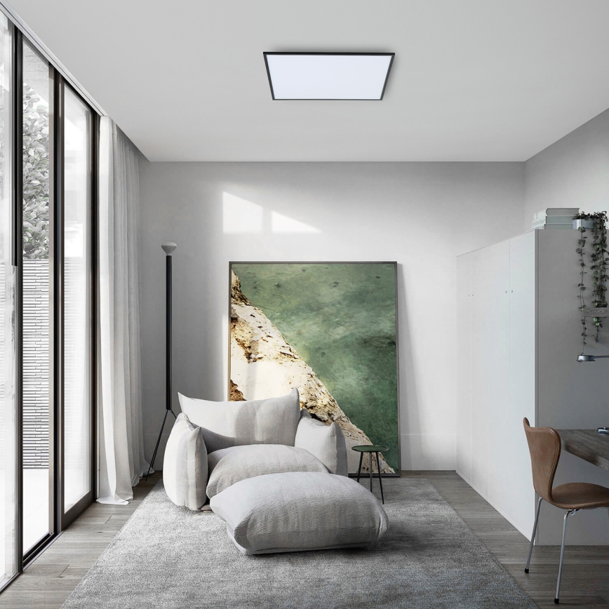 Brilagi - Plafoniera LED dimmerabile SLIMFRAME LED/58W/230V 60x60 cm 3000-6000K nero + telecomando