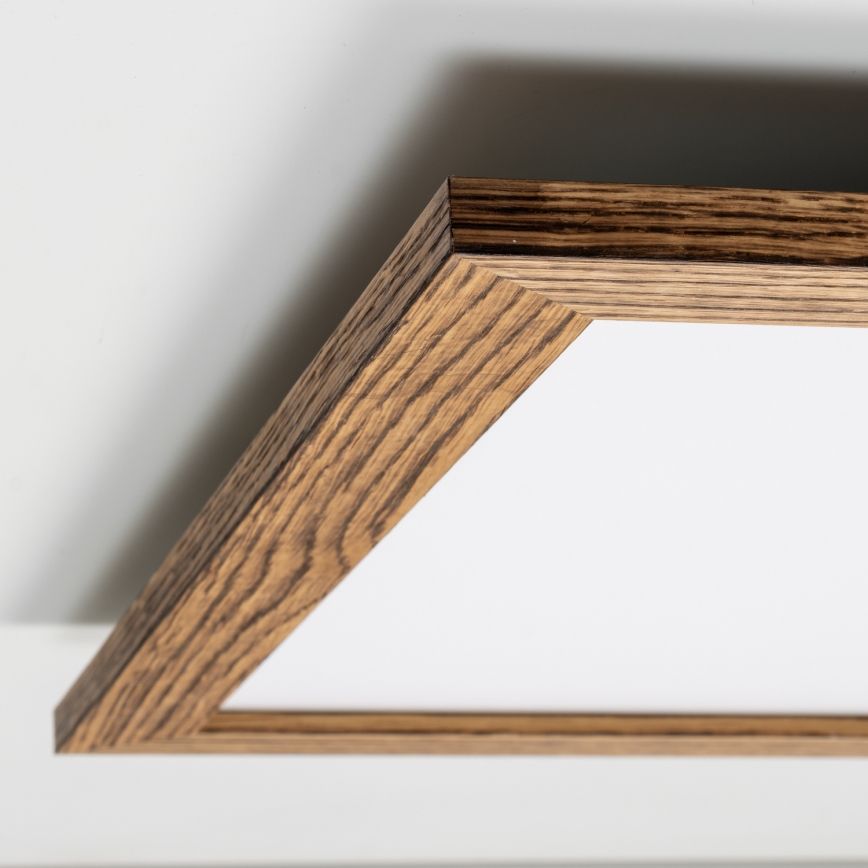 Brilagi - Plafoniera LED dimmerabile SLIMFRAME WOOD LED/58W/230V 64x64 cm 3000-6000K marrone + telecomando