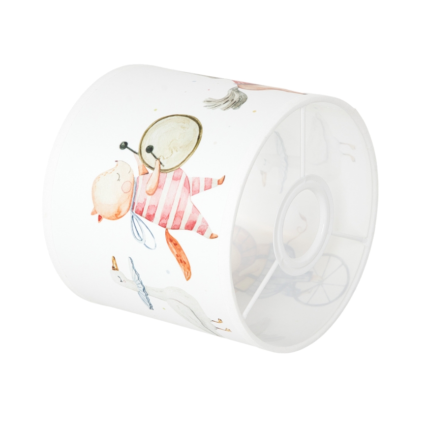 BRILAGI - Paralume universale BOBO E27 diam. 15 cm bianco/animaletti