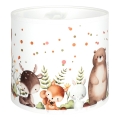 Brilagi - Paralume universale BOBO E27, diametro 15 cm, bianco con decorazioni a tema animali