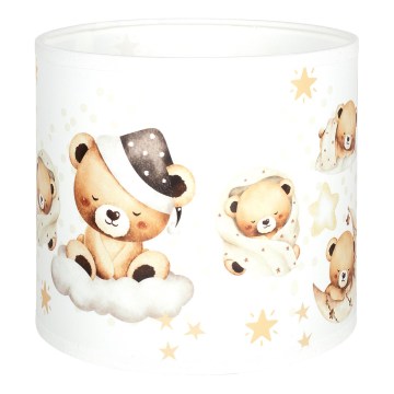Brilagi - Paralume universale BOBO E27, diametro 15 cm, bianco/orsetti