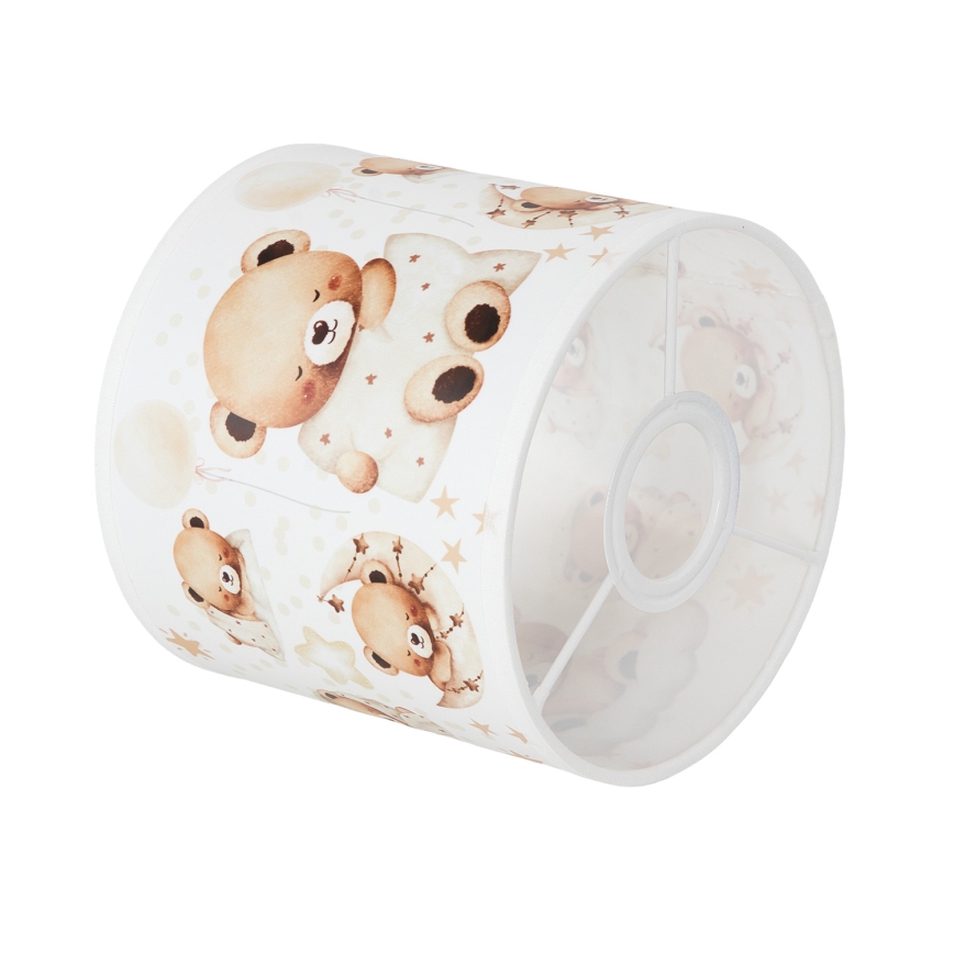 BRILAGI - Paralume universale BOBO E27, diametro 15 cm, bianco/orsetti