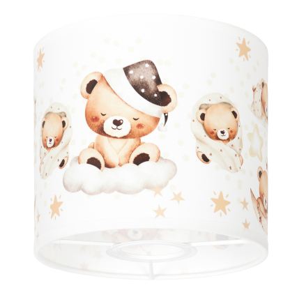 BRILAGI - Paralume universale BOBO E27, diametro 15 cm, bianco/orsetti